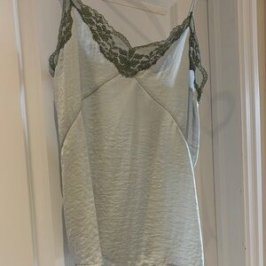 Zara Sea Foam Silky Top